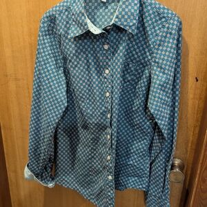 Cinch Women's Blue Button Down Shirt